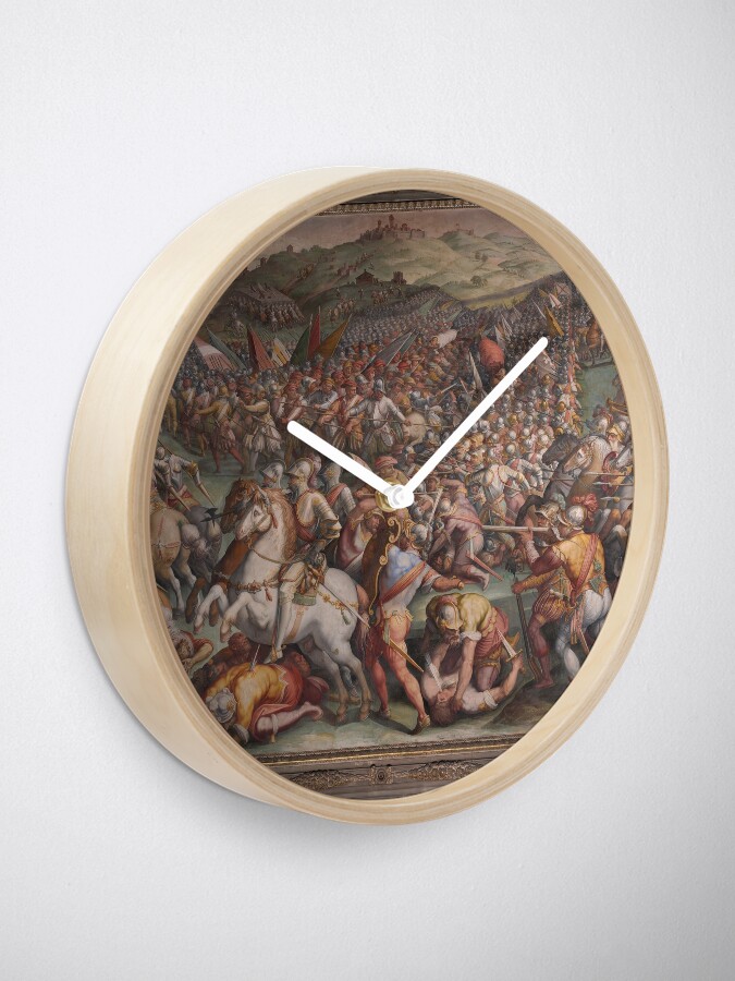 Alternate view of Classic Art The battle of Marciano in Val di Chiana By Giorgio Vasari Clock