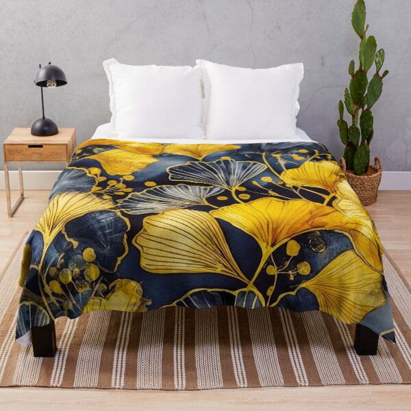 Item preview, Dark yellow gingko biloba leaves nature #pattern #nature designed and sold by JBJart.