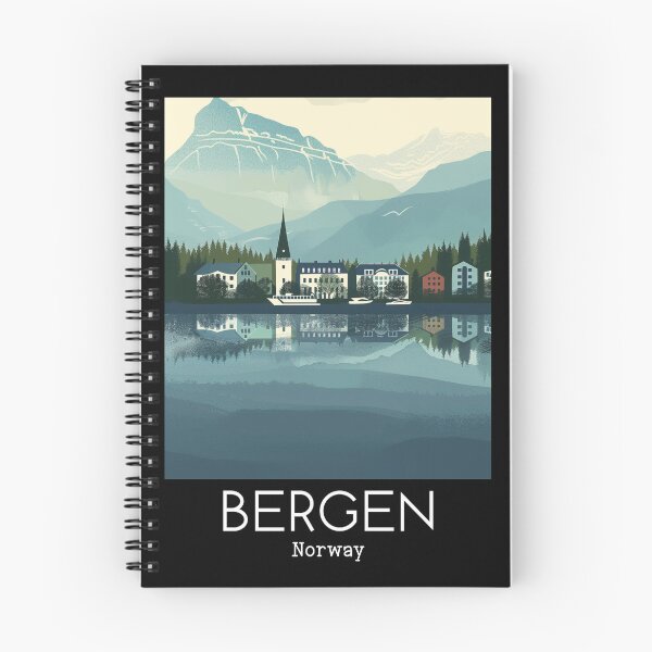 Item preview, A Vintage Travel Illustration of Bergen - Norway  designed and sold by GoodOldVintage.