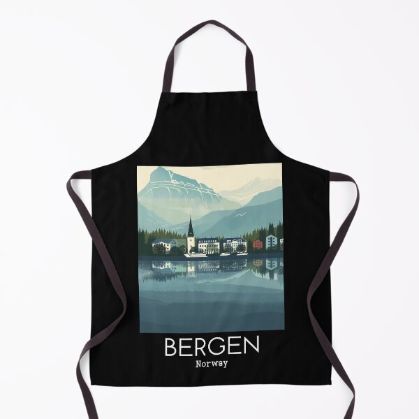 Item preview, A Vintage Travel Illustration of Bergen - Norway  designed and sold by GoodOldVintage.