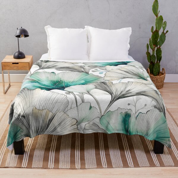 Item preview, Light green gingko biloba leaves nature #pattern #nature designed and sold by JBJart.