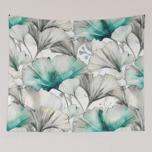 Item preview, Light green gingko biloba leaves nature #pattern #nature designed and sold by JBJart.