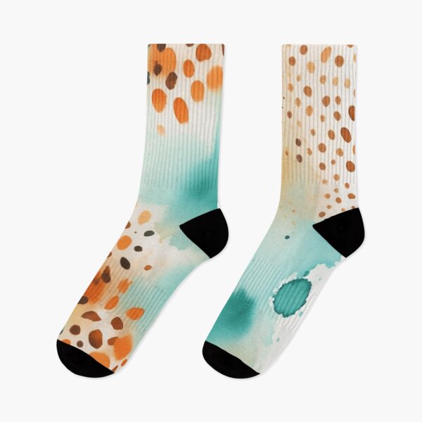 Item preview, Spotted print Teal golden brown  designed and sold by Roxburylane.