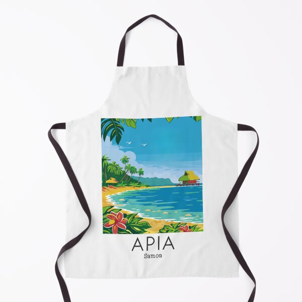Item preview, A Vintage Travel Illustration of Apia - Samoa designed and sold by GoodOldVintage.
