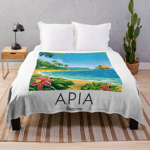 Item preview, A Vintage Travel Illustration of Apia - Samoa designed and sold by GoodOldVintage.