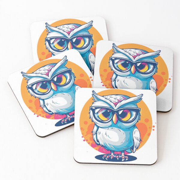 Item preview, Smart owl with glasses designed and sold by AIStudioProject.