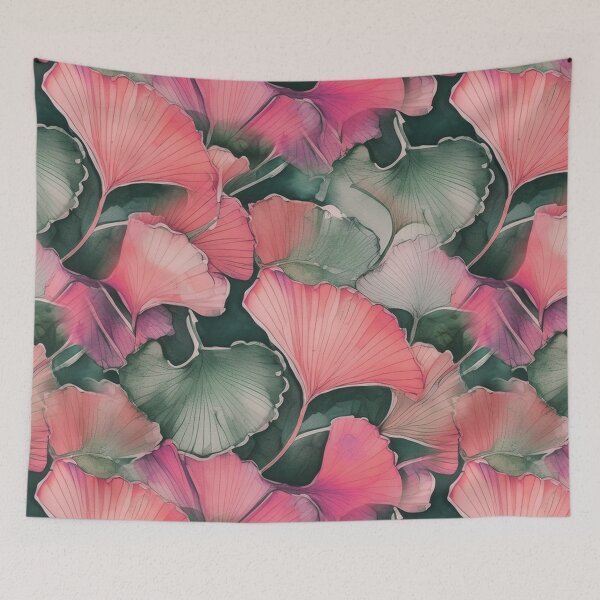 Item preview, Red black gingko biloba leaves nature #pattern #nature designed and sold by JBJart.