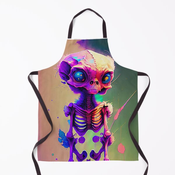 Item preview, Digital watercolor Alien skeleton designed and sold by LALO1000INK.