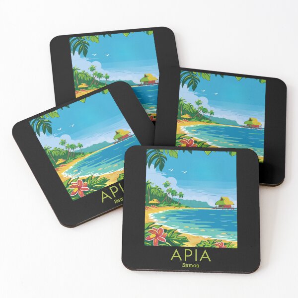Item preview, A Vintage Travel Illustration of Apia - Samoa designed and sold by GoodOldVintage.