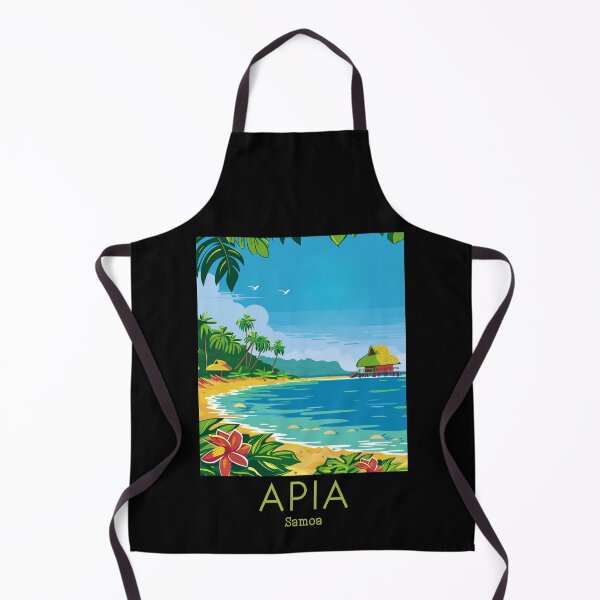 Item preview, A Vintage Travel Illustration of Apia - Samoa designed and sold by GoodOldVintage.