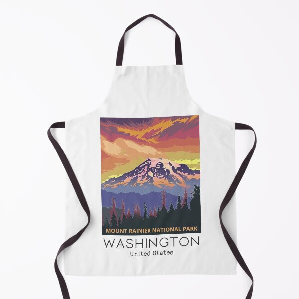 Item preview, A Vintage Travel Art of the Mount Rainier National Park - Washington - US designed and sold by GoodOldVintage.
