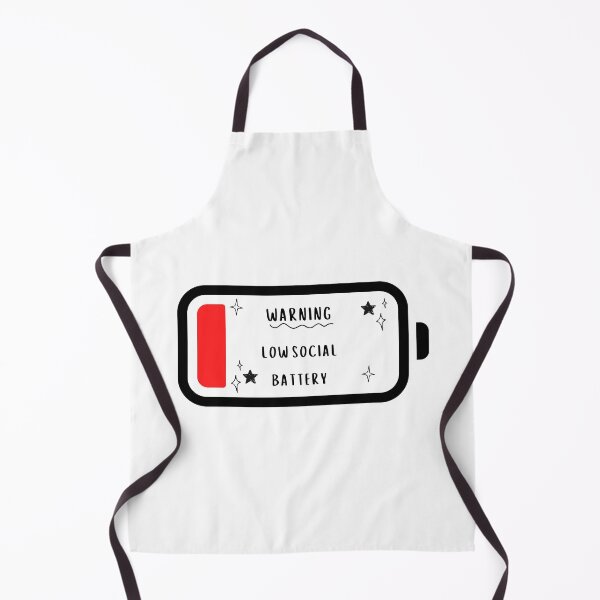 Item preview, warning low social battery icon designed and sold by Spirit and Style.