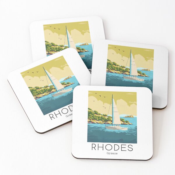Item preview, A Vintage Travel Art of Rhodes - Greece  designed and sold by GoodOldVintage.