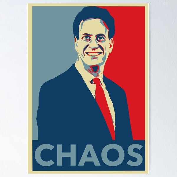 Item preview, Ed Miliband Chaos stylised portrait designed and sold by Strongleton.