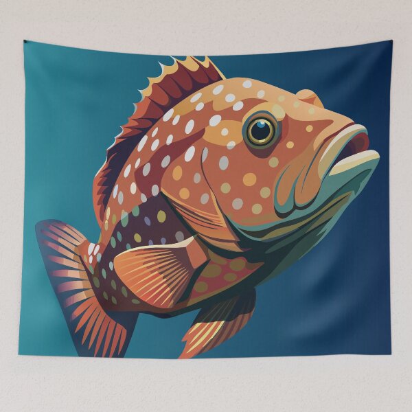 Item preview, Dahab Egypt Grouper - Grouper fish designed and sold by BelleRiviera.