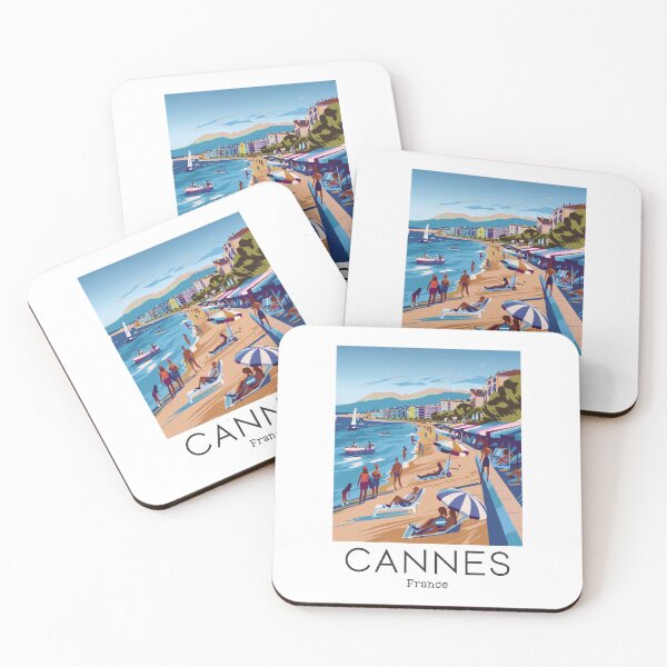 Item preview, A Vintage Travel Art of Cannes - France  designed and sold by GoodOldVintage.