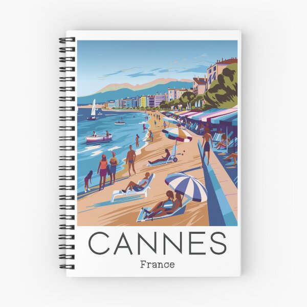 Item preview, A Vintage Travel Art of Cannes - France  designed and sold by GoodOldVintage.