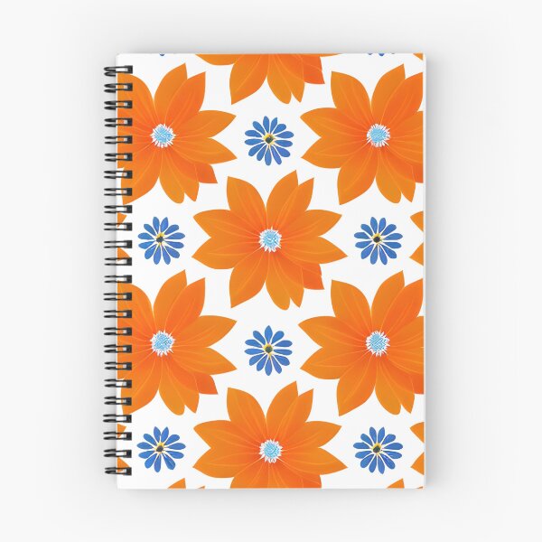 Item preview, Orange and Blue Flower, Floral Pattern designed and sold by Liza36designs.