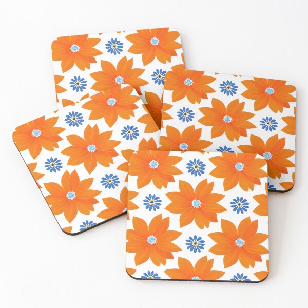 Item preview, Orange and Blue Flower, Floral Pattern designed and sold by Liza36designs.