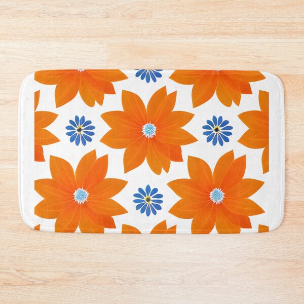Item preview, Orange and Blue Flower, Floral Pattern designed and sold by Liza36designs.