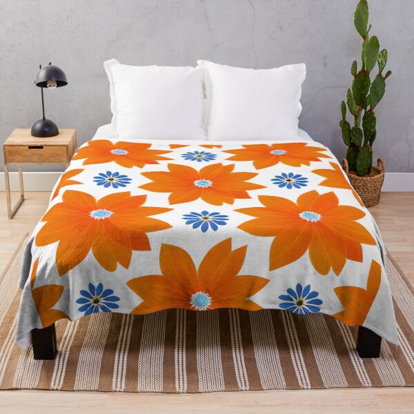 Item preview, Orange and Blue Flower, Floral Pattern designed and sold by Liza36designs.