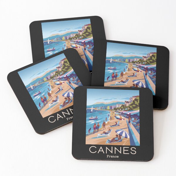 Item preview, A Vintage Travel Art of Cannes - France  designed and sold by GoodOldVintage.