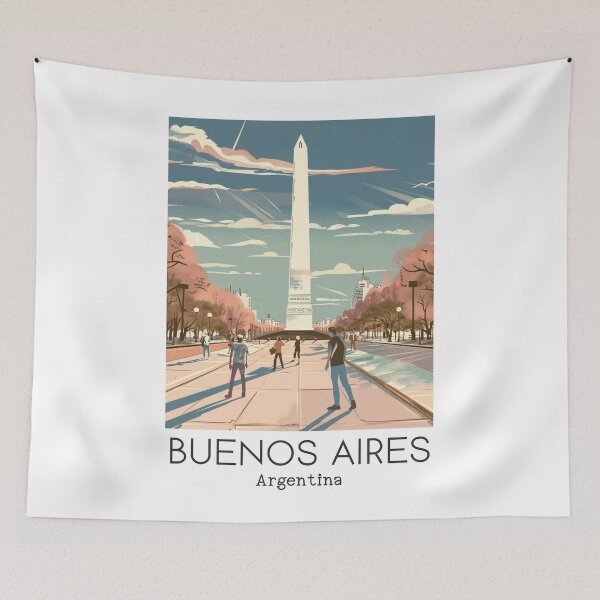 Item preview, A Vintage Travel Art of Buenos Aires - Argentina  designed and sold by GoodOldVintage.