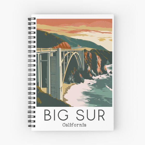 Item preview, A Vintage Travel Illustration of Big Sur - California - US designed and sold by GoodOldVintage.