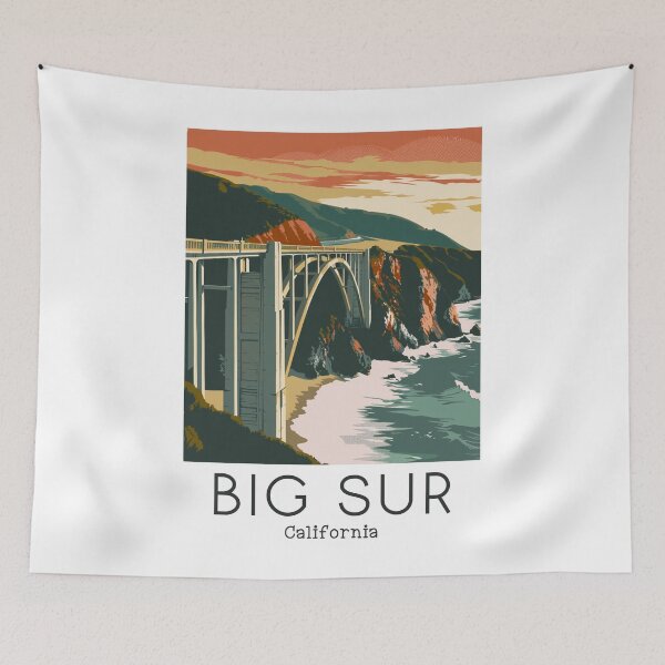 Item preview, A Vintage Travel Illustration of Big Sur - California - US designed and sold by GoodOldVintage.
