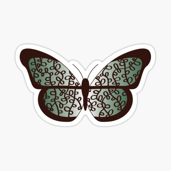Item preview, Cottagecore Butterfly Sticker - Vines - Variant 7 designed and sold by FuchsiaDimsumm.