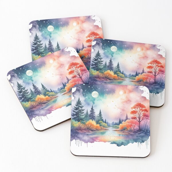Item preview, Enchanted Night Forest: A Nocturnal Wonderland designed and sold by JesNoh.