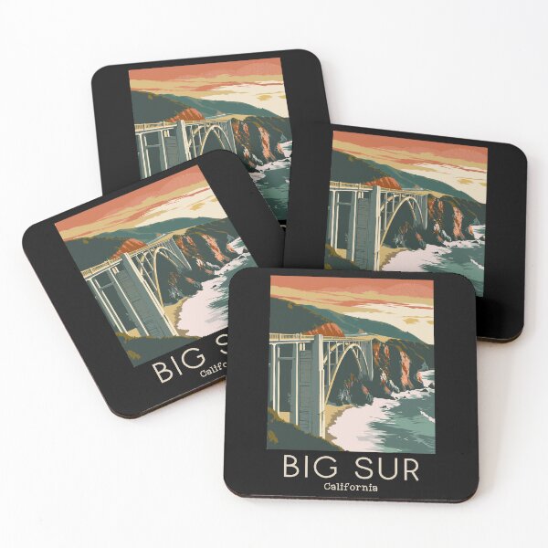 Item preview, A Vintage Travel Illustration of Big Sur - California - US designed and sold by GoodOldVintage.