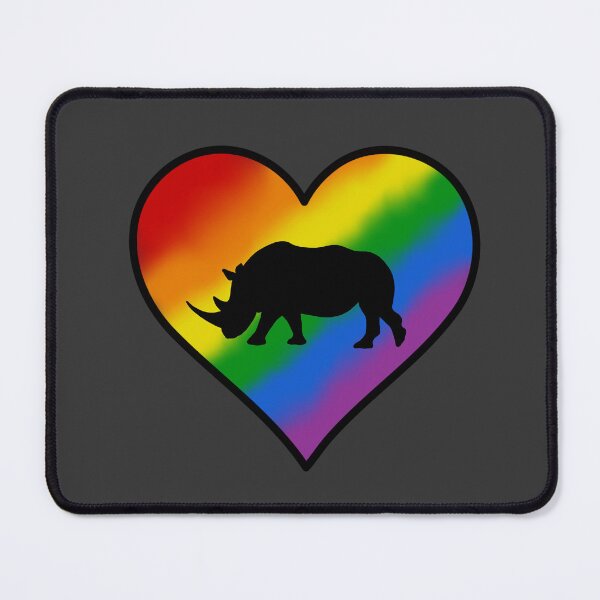 Item preview, Rainbow Heart Rhino designed and sold by taylorrowan.