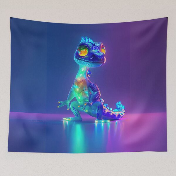 Item preview, Glowing Neon Basilisk designed and sold by Sillytoe.