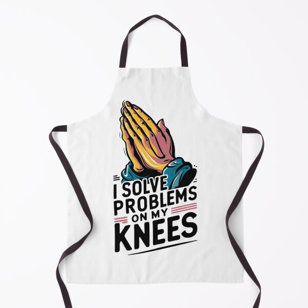 Item preview, Faith based design with praying hand and text I Solve Problems on My Knes designed and sold by seelya83.