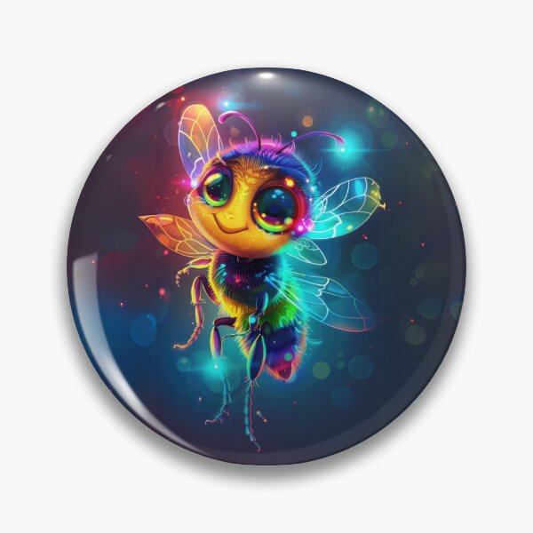 Item preview, Rainbow Glow Bee designed and sold by Sillytoe.