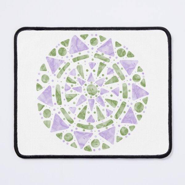 Item preview, Mandala Purple Green Genderqueer Pride Flag designed and sold by JoyfulJen.