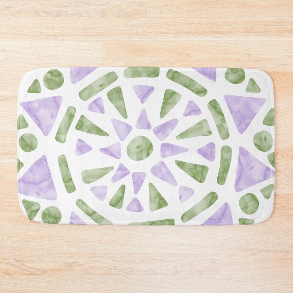 Item preview, Mandala Purple Green Genderqueer Pride Flag designed and sold by JoyfulJen.