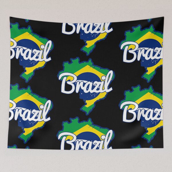 Item preview, Brazil Brasil Rio de Janeiro Copacabana Amazon Carnival Football Flag Funny Cool Saying Funny Cool Sayings Humor Mask Idea Face Mask Gift World Cup designed and sold by Mark Sukra.
