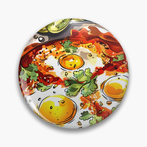 Item preview, Egg-cellent Generative AI Delight: The Flavorful Tradition of Arabic Shakshuka and the Vibrant Colors of Middle Eastern Food designed and sold by FUNqoosh.