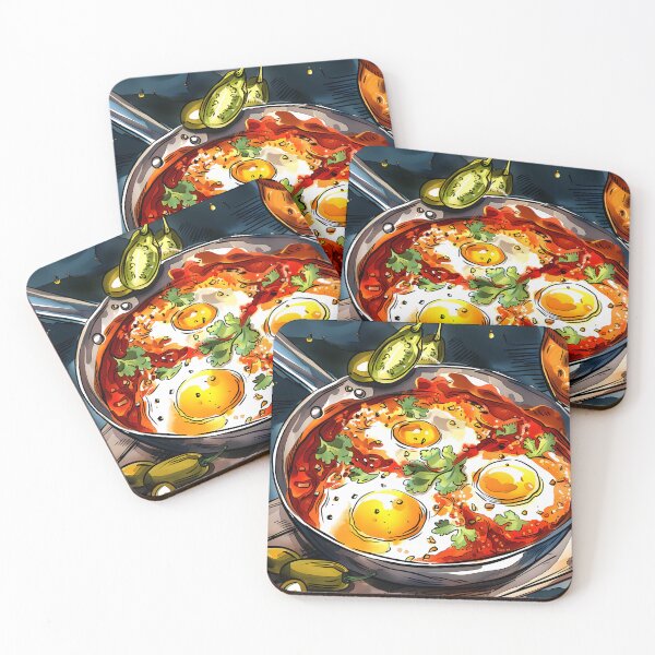 Item preview, Egg-cellent Generative AI Delight: The Flavorful Tradition of Arabic Shakshuka and the Vibrant Colors of Middle Eastern Food designed and sold by FUNqoosh.