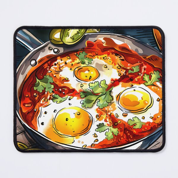 Item preview, Egg-cellent Generative AI Delight: The Flavorful Tradition of Arabic Shakshuka and the Vibrant Colors of Middle Eastern Food designed and sold by FUNqoosh.