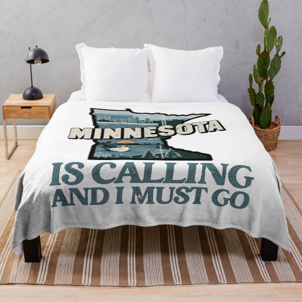 Item preview, Travel quote Minnesota is calling and I must go: Vintage travel poster Minnesota – Retro, Minimal, Nature and Adventure designed and sold by pod24.