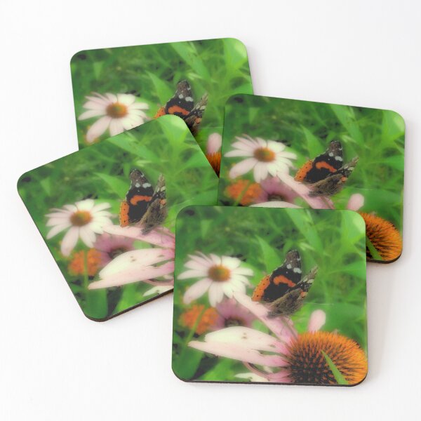 Item preview, Butterfly resting on some flowers softly designed and sold by Jason Franklin.