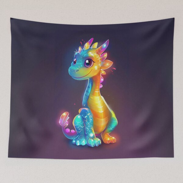 Item preview, Neon Rainbow Dragon designed and sold by Sillytoe.