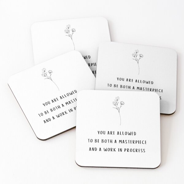 Item preview, empowering quotes 'you are allowed to be both a masterpiece and a work in progress' designed and sold by Spirit and Style.