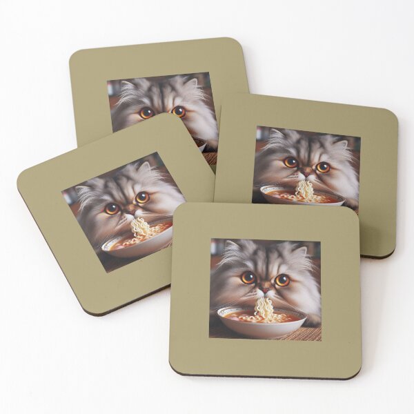 Item preview, Ramen Kitty Persian designed and sold by ArtfulSoules.