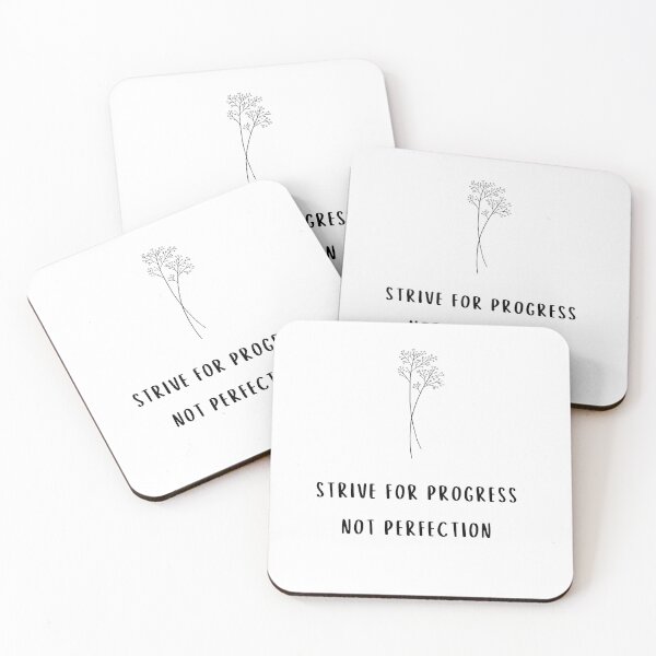 Item preview, empowering quotes 'strive for progress not perfection' designed and sold by Spirit and Style.