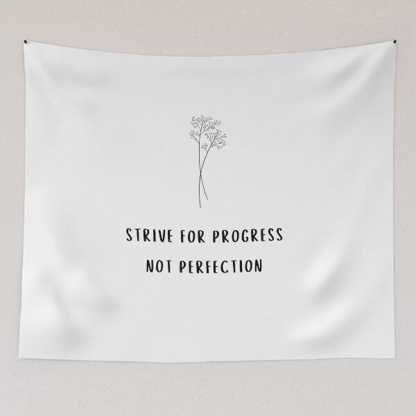Item preview, empowering quotes 'strive for progress not perfection' designed and sold by Spirit and Style.