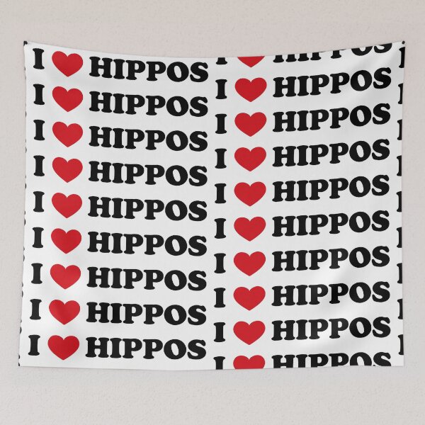 Item preview, I love hippos designed and sold by EmeraldeaArt.